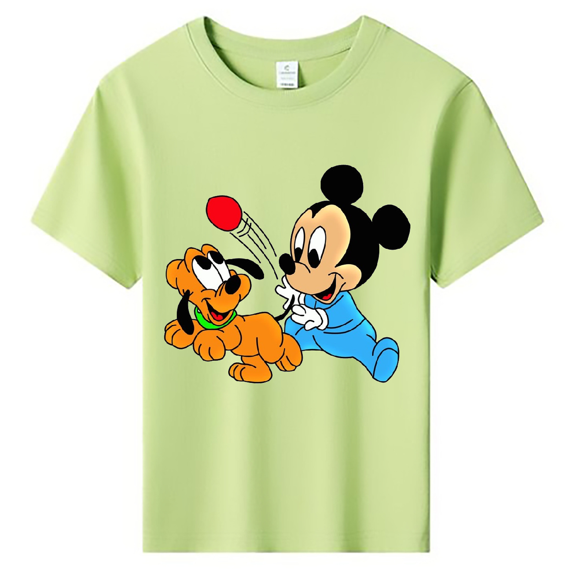 ミッキーマウス Mickey Mouse 綿100％キッズTシャツ（フロントプリント）